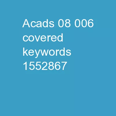 ACADs (08-006)  Covered Keywords