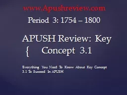 APUSH Review: Key  Concept