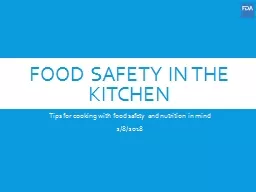 Food Safety in the Kitchen