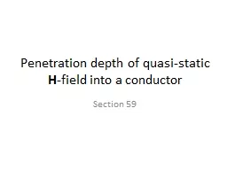 Penetration depth of quasi-static