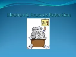 Electronic Records Retention
