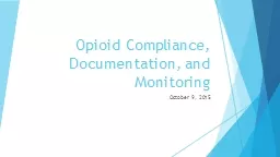 Opioid Compliance, Documentation, and Monitoring