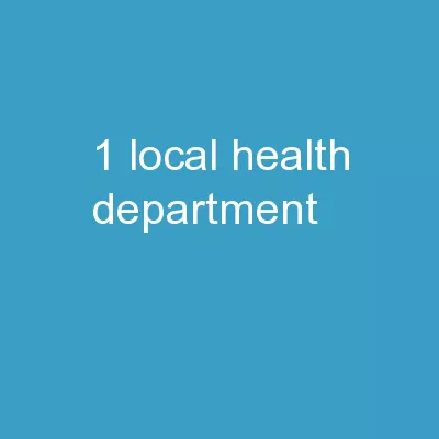 1 Local  Health Department
