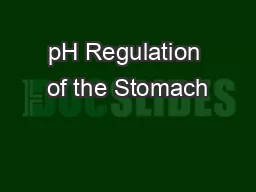 pH Regulation of the Stomach