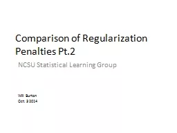 Comparison of Regularization Penalties Pt.2