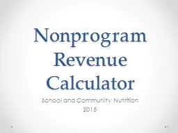 Nonprogram Revenue Calculator