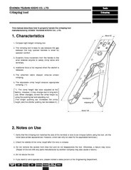 Tools Crimping Crimping tool This manual describes how