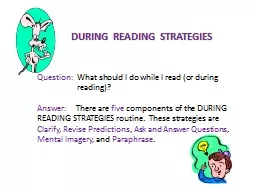 DURING READING STRATEGIES