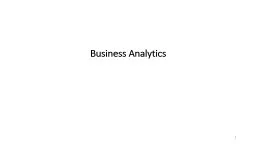 1 Data  Analytics Analytics