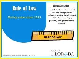 SS.7.C.1.9 Define the rule of law and recognize