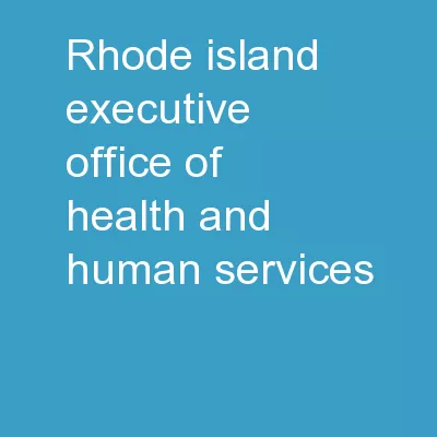 Rhode Island  Executive Office of Health and Human Services
