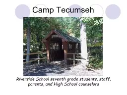 Camp Tecumseh Riverside School seventh grade students, staff,