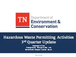 Hazardous Waste Permitting Activities