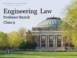 Engineering Law Professor Barich