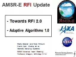 AMSR-E  RFI   Update Marty Brewer and Kyle