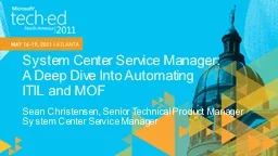 System  Center Service Manager: