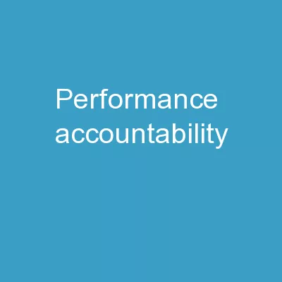 Performance Accountability