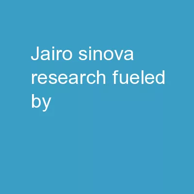 JAIRO SINOVA Research fueled by: