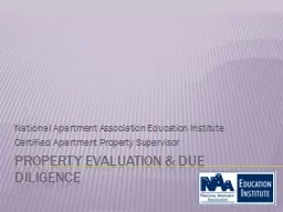 Property Evaluation & Due Diligence