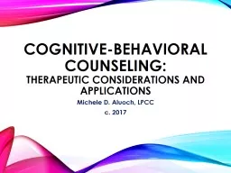 Cognitive-Behavioral Counseling: