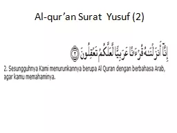 Al-qur’an Surat  Yusuf (2)