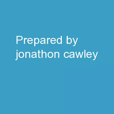 Prepared by: Jonathon Cawley