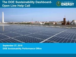 September  26, 2018 DOE Sustainability Performance Office