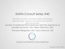 SMFM  Consult Series #40