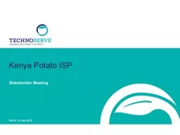 Kenya Potato ISP Stakeholder Meeting