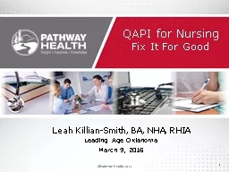QAPI for Nursing   Fix It For Good