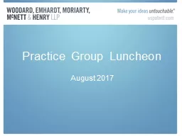 Practice Group Luncheon August 2017