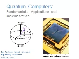 Quantum Computers: Fundamentals, Applications and