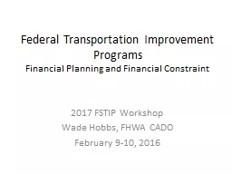 Federal Transportation Improvement Programs