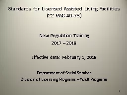 Standards  for Licensed Assisted Living