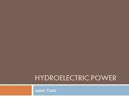 Hydroelectric Power Jason Clark