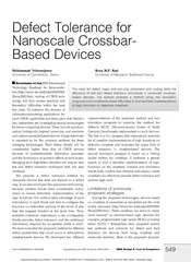 Defect Tolerance for Nanoscale Crossbar Based Devices