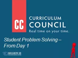 Student Problem Solving –