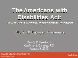 The Americans with Disabilities Act: