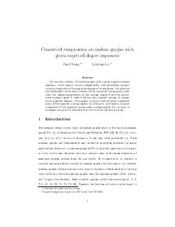 Connected components in random graphs with given expected degree sequences Fan Chung y