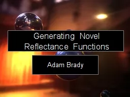 Generating Novel Reflectance Functions