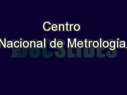 Centro Nacional de Metrología,