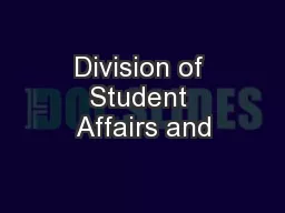 Division of Student Affairs and