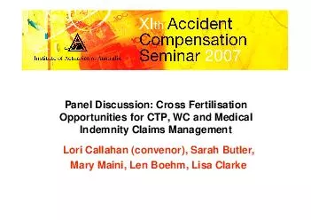 Panel Discussion Cross Fertilisation Opportunities for