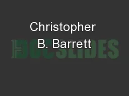 Christopher B. Barrett