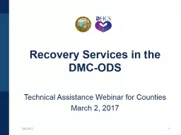 1 3/6/2017 Technical Assistance Webinar for Counties