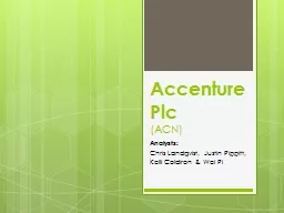 Accenture  Plc   (ACN) Analysts: