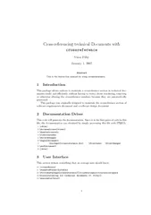 Crossreferencing technical Documents with crossreferen