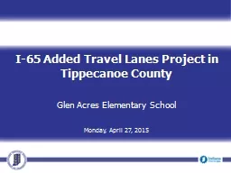 I-65 Added Travel Lanes Project in Tippecanoe County