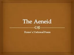 The  Aeneid Rome’s National Poem