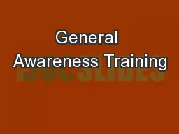 General Awareness Training